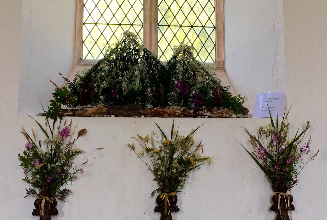 Central North Window decorations.