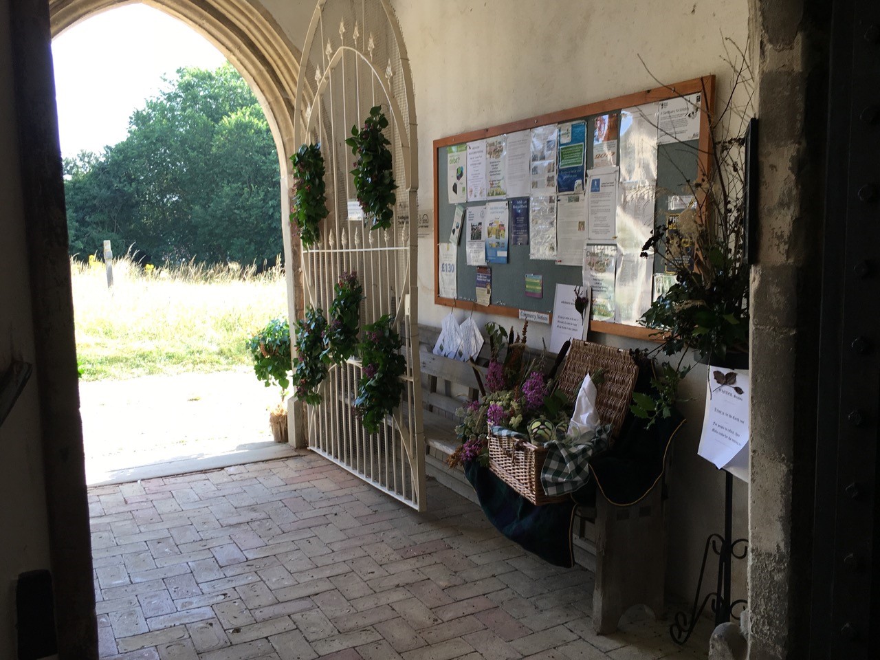 Porch, View from inside the church.