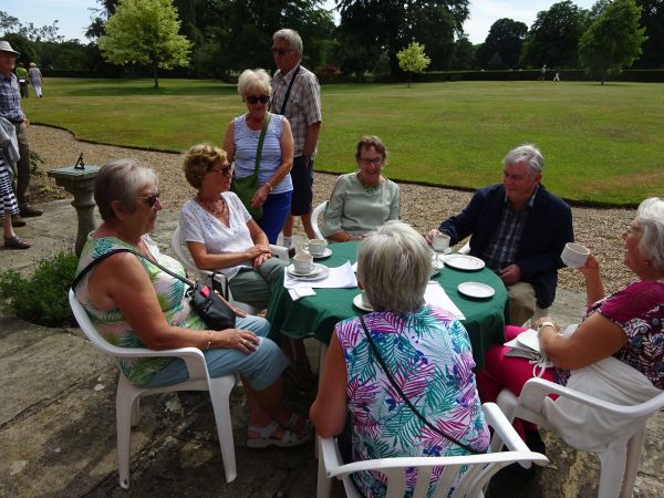 Group members at tea.