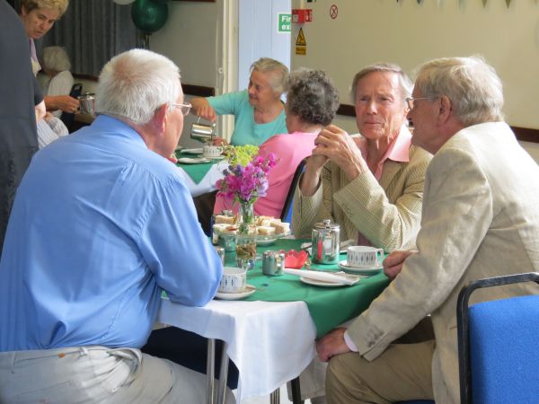 Guests enjoying tea