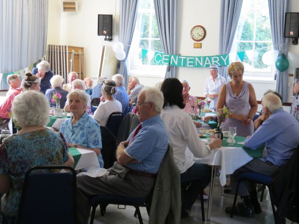 Guests at tables.