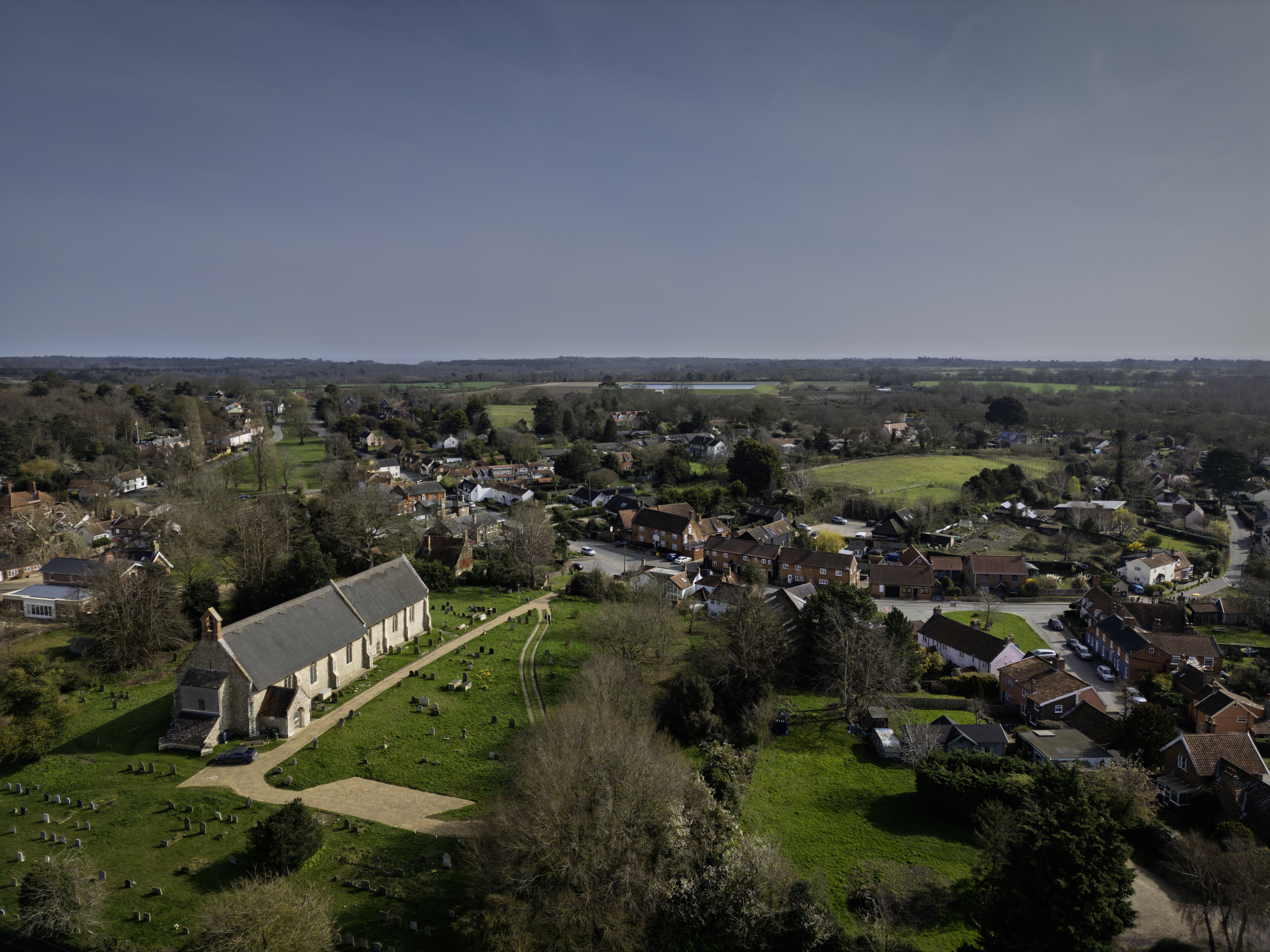 Aerial view of Westleton