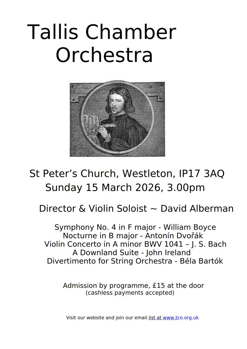 Tallis Orchestra poster